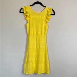 Sezane Yellow Sleeveless Knit stretchy dress Sz small
